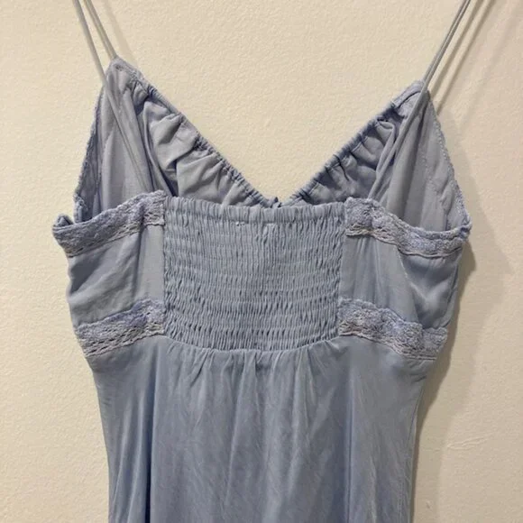 Princess Polly Emily Blue Maxi Dress with Tie Fastening at Bust & Lace Details - Picture 6 of 7